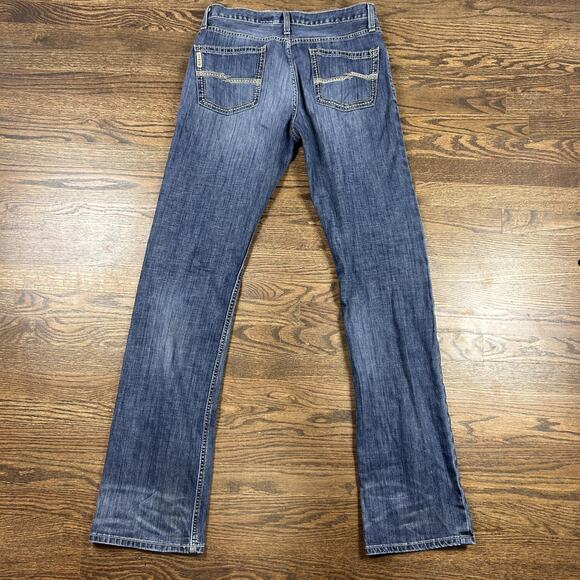 Cinch Jeans Mens 32x38 Blue Ian MB53436 001 Bootcut Stretch Denim Western Cowboy - Picture 10 of 11